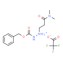 ChemSpider 2D Image | 2-[(Benzyloxy)carbonyl]-1-[3-(dimethylamino)-3-oxopropyl]hydrazinium trifluoroacetate | C15H20F3N3O5