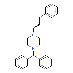 ChemSpider 2D Image | 1-(Diphenylmethyl)-4-(3-phenyl-1-propen-1-yl)piperazine | C26H28N2