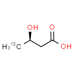 ChemSpider 2D Image | (3R)-3-Hydroxy(4-~13~C)butanoic acid | C313CH8O3