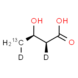 ChemSpider 2D Image | (2S,3R)-3-Hydroxy(4-~13~C,2,4-~2~H_2_)butanoic acid | C313CH6D2O3