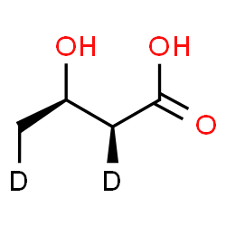 ChemSpider 2D Image | (2S,3R)-3-Hydroxy(2,4-~2~H_2_)butanoic acid | C4H6D2O3
