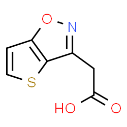 ChemSpider 2D Image | Thieno[2,3-d][1,2]oxazol-3-ylacetic acid | C7H5NO3S
