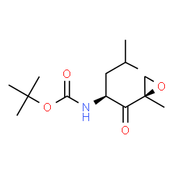 ChemSpider 2D Image | tert-butyl ((S)-4-methyl-1-((R)-2-methyloxiran-2-yl)-1-oxopentan-2-yl)carbamate | C14H25NO4