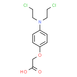 ChemSpider 2D Image | {4-[Bis(2-chloroethyl)amino]phenoxy}acetic acid | C12H15Cl2NO3