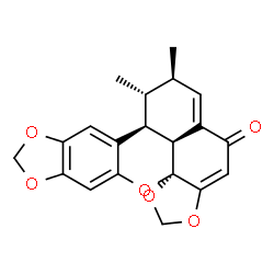 ChemSpider 2D Image | (7R,8R,8aS,14aR,14bS)-7,8-Dimethyl-7,8,8a,14b-tetrahydro-5H-benzo[kl]bis[1,3]dioxolo[4,5-b:4',5'-g]xanthen-5-one | C20H18O6
