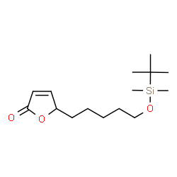 ChemSpider 2D Image | 5-(5-{[Dimethyl(2-methyl-2-propanyl)silyl]oxy}pentyl)-2(5H)-furanone | C15H28O3Si
