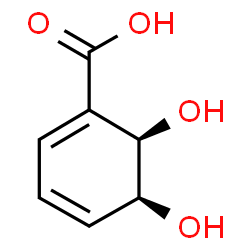 ChemSpider 2D Image | (5S,6R)-5,6-Dihydroxy-1,3-cyclohexadiene-1-carboxylic acid | C7H8O4