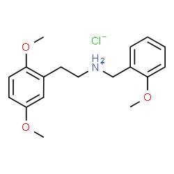 ChemSpider 2D Image | 2-(2,5-Dimethoxyphenyl)-N-(2-methoxybenzyl)ethanaminium chloride | C18H24ClNO3