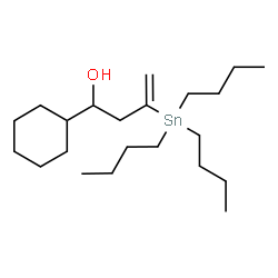 ChemSpider 2D Image | 1-Cyclohexyl-3-(tributylstannyl)-3-buten-1-ol | C22H44OSn