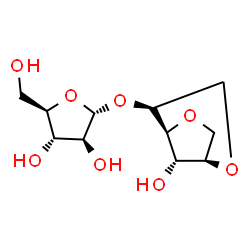 ChemSpider 2D Image | 1,4:2,6-Dianhydro-5-O-alpha-D-arabinofuranosyl-D-arabino-hexitol | C11H18O8