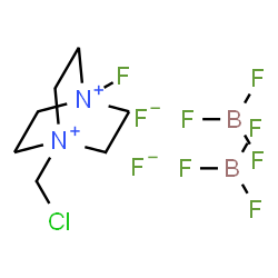 ChemSpider 2D Image | 1-(Chloromethyl)-4-fluoro-1,4-diazoniabicyclo[2.2.2]octane fluoride trifluoroborane (1:2:2) | C7H14B2ClF9N2