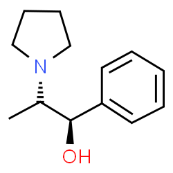 ChemSpider 2D Image | (1R,2R)-1-Phenyl-2-(1-pyrrolidinyl)-1-propanol | C13H19NO
