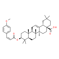ChemSpider 2D Image | (3beta)-3-{[(2Z)-3-(4-Methoxyphenyl)-2-propenoyl]oxy}olean-12-en-28-oic acid | C40H56O5