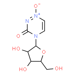 ChemSpider 2D Image | 4-Pentofuranosyl-1,2,4-triazin-3(4H)-one 1-oxide | C8H11N3O6