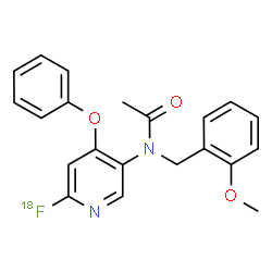 ChemSpider 2D Image | N-[6-(~18~F)Fluoro-4-phenoxy-3-pyridinyl]-N-(2-methoxybenzyl)acetamide | C21H1918FN2O3