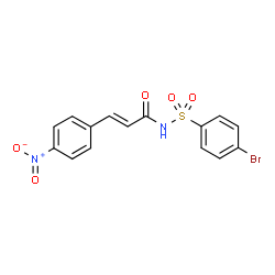 ChemSpider 2D Image | (2E)-N-[(4-Bromophenyl)sulfonyl]-3-(4-nitrophenyl)acrylamide | C15H11BrN2O5S