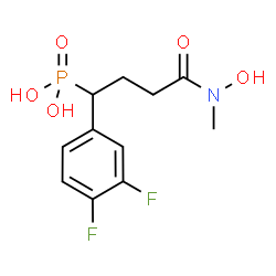 ChemSpider 2D Image | {1-(3,4-Difluorophenyl)-4-[hydroxy(methyl)amino]-4-oxobutyl}phosphonic acid | C11H14F2NO5P