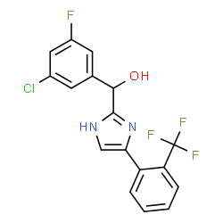 ChemSpider 2D Image | (3-Chloro-5-fluorophenyl){4-[2-(trifluoromethyl)phenyl]-1H-imidazol-2-yl}methanol | C17H11ClF4N2O
