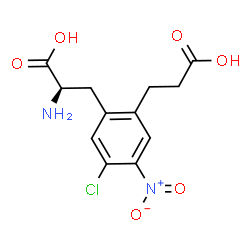 ChemSpider 2D Image | 2-(2-Carboxyethyl)-5-chloro-4-nitro-D-phenylalanine | C12H13ClN2O6