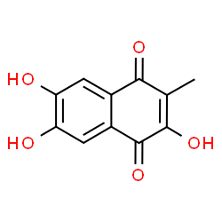 ChemSpider 2D Image | 2,6,7-Trihydroxy-3-methyl-1,4-naphthoquinone | C11H8O5