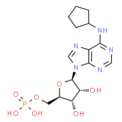 ChemSpider 2D Image | N-Cyclopentyladenosine 5'-(dihydrogen phosphate) | C15H22N5O7P