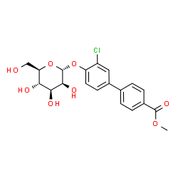 ChemSpider 2D Image | Methyl 3'-chloro-4'-(alpha-D-mannopyranosyloxy)-4-biphenylcarboxylate | C20H21ClO8