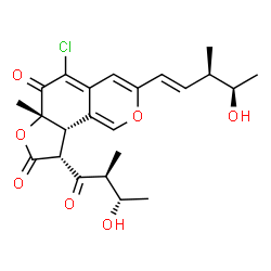 ChemSpider 2D Image | 12beta-hydroxychaetoviridin C | C23H27ClO7