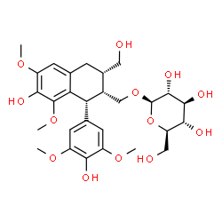ChemSpider 2D Image | (2S,3R,4R)-3a-[(beta-D-glucopyranosyl)oxy]lyoniresinol | C28H38O13