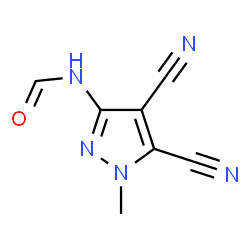 ChemSpider 2D Image | N-(4,5-Dicyano-1-methyl-1H-pyrazol-3-yl)formamide | C7H5N5O