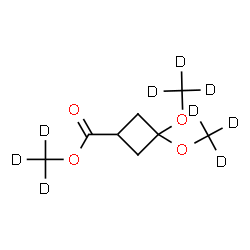 ChemSpider 2D Image | (~2~H_3_)Methyl 3,3-bis[(~2~H_3_)methyloxy]cyclobutanecarboxylate | C8H5D9O4