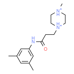 ChemSpider 2D Image | 1-{3-[(3,5-Dimethylphenyl)amino]-3-oxopropyl}-4-methylpiperazinediium | C16H27N3O