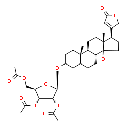 ChemSpider 2D Image | (14alpha)-14-Hydroxy-3-[(2,3,5-tri-O-acetyl-beta-D-ribofuranosyl)oxy]card-20(22)-enolide | C34H48O11