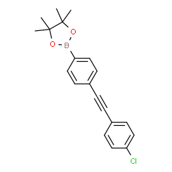 ChemSpider 2D Image | 2-{4-[(4-Chlorophenyl)ethynyl]phenyl}-4,4,5,5-tetramethyl-1,3,2-dioxaborolane | C20H20BClO2