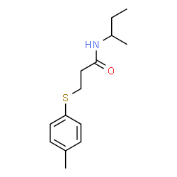 ChemSpider 2D Image | N-sec-Butyl-3-[(4-methylphenyl)sulfanyl]propanamide | C14H21NOS