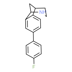 ChemSpider 2D Image | 5-(4-Fluorophenyl)-9-azatricyclo[6.3.1.0~2,7~]dodeca-2,4,6-triene | C17H16FN