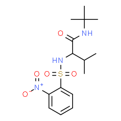 ChemSpider 2D Image | N-(2-Methyl-2-propanyl)-N~2~-[(2-nitrophenyl)sulfonyl]valinamide | C15H23N3O5S