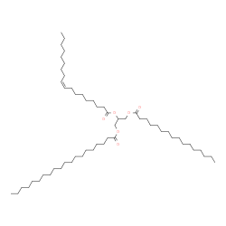 ChemSpider 2D Image | 2-[(9Z)-9-Octadecenoyloxy]-3-(palmitoyloxy)propyl icosanoate | C57H108O6