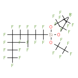 ChemSpider 2D Image | (Heptadecafluorooctyl)[tris(pentafluoroethoxy)]silane | C14F32O3Si