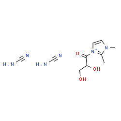 ChemSpider 2D Image | cyanamide; 1-(2,3-dimethylimidazol-1-ium-1-yl)-2,3-dihydroxy-propan-1-one | C10H17N6O3
