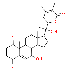 ChemSpider 2D Image | 4,7,20-Trihydroxy-22,26-epoxyergosta-2,5,24-triene-1,26-dione | C28H38O6