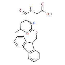ChemSpider 2D Image | N-[(9H-Fluoren-9-ylmethoxy)carbonyl]leucylglycine | C23H26N2O5