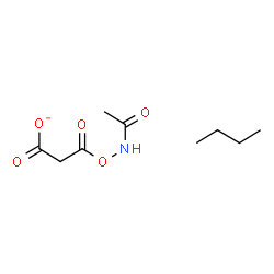 ChemSpider 2D Image | 3-acetamidooxy-3-oxo-propanoate; butane | C9H16NO5