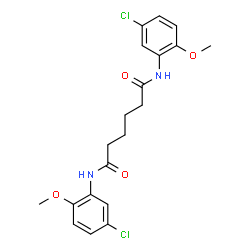 ChemSpider 2D Image | N,N'-Bis(5-chloro-2-methoxyphenyl)hexanediamide | C20H22Cl2N2O4