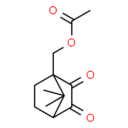 ChemSpider 2D Image | (7,7-Dimethyl-2,3-dioxobicyclo[2.2.1]hept-1-yl)methyl acetate | C12H16O4