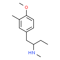 ChemSpider 2D Image | 1-(4-Methoxy-3-methylphenyl)-N-methyl-2-butanamine | C13H21NO