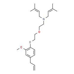 ChemSpider 2D Image | N-{2-[2-(4-Allyl-2-methoxyphenoxy)ethoxy]ethyl}-3-methyl-N-(3-methyl-2-buten-1-yl)-2-buten-1-amine | C24H37NO3