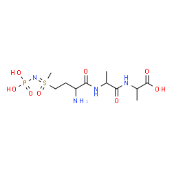 ChemSpider 2D Image | N-[2-Amino-4-(S-methyl-N-phosphonosulfonimidoyl)butanoyl]alanylalanine | C11H23N4O8PS