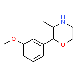 ChemSpider 2D Image | 2-(3-Methoxyphenyl)-3-methylmorpholine | C12H17NO2