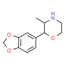 ChemSpider 2D Image | 2-(1,3-Benzodioxol-5-yl)-3-methylmorpholine | C12H15NO3