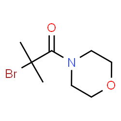 ChemSpider 2D Image | 2-BROMO-2-METHYL-1-MORPHOLINOPROPAN-1-ONE | C8H14BrNO2